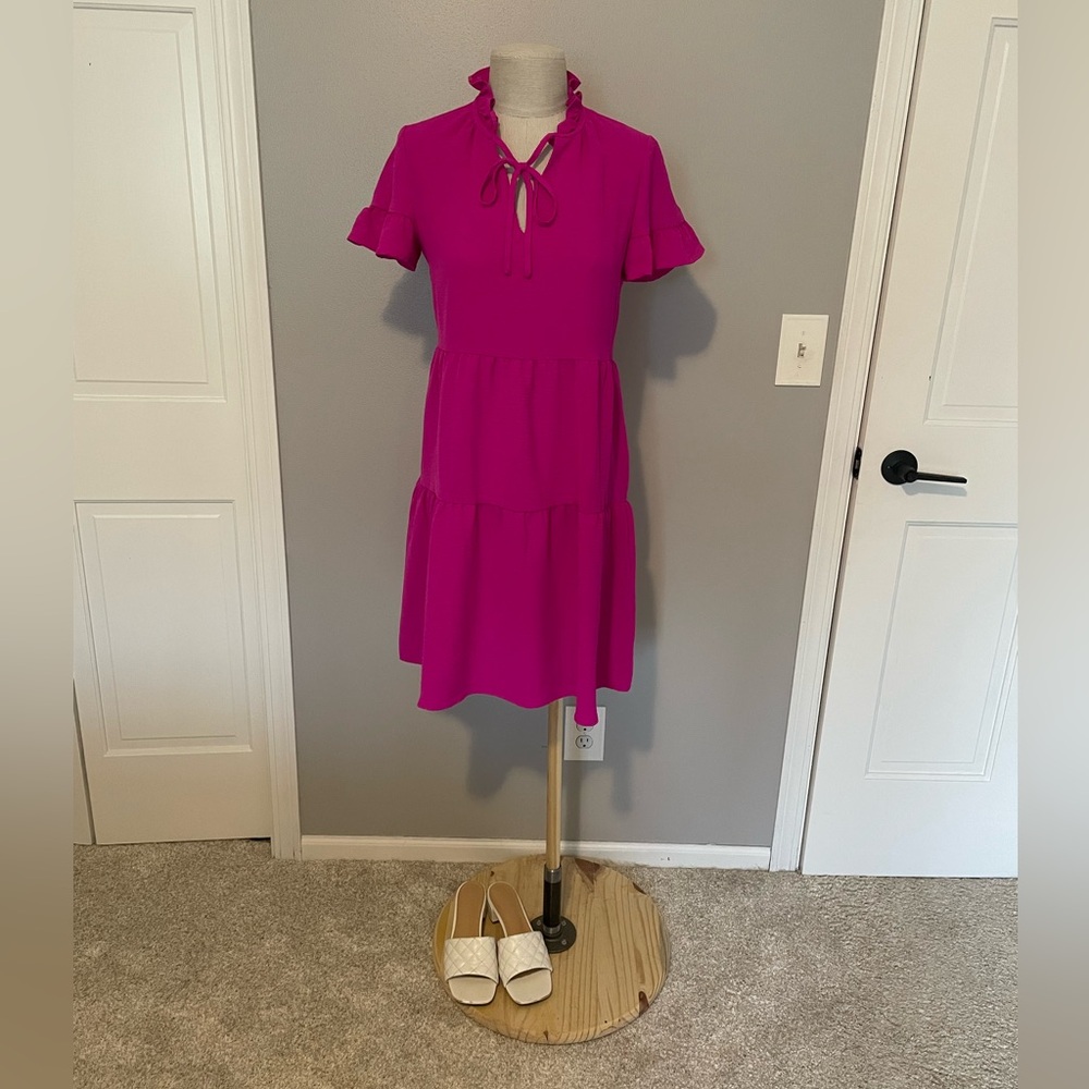 Magenta Mini Dress